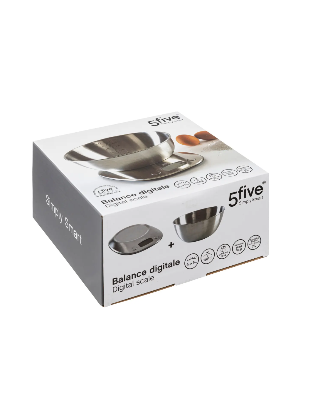 BILANCIA CUCINA 189397 DIGITALE 5KG/1GR CON CIOTOLA INOX