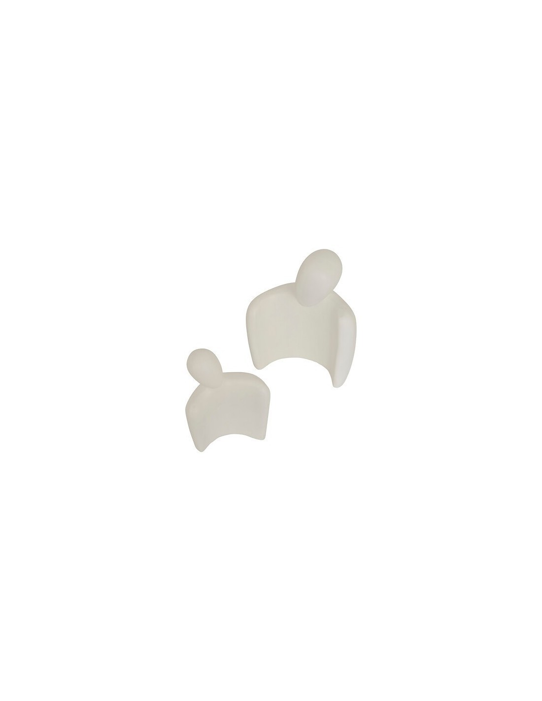 Statua Coppia in Resina Rima – Altezza 22,5 cm – Colore Bianco