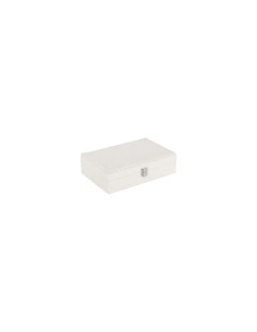 Scatola Portagioie Loe in Bouclé Bianco – 28 x 19 x 7 cm