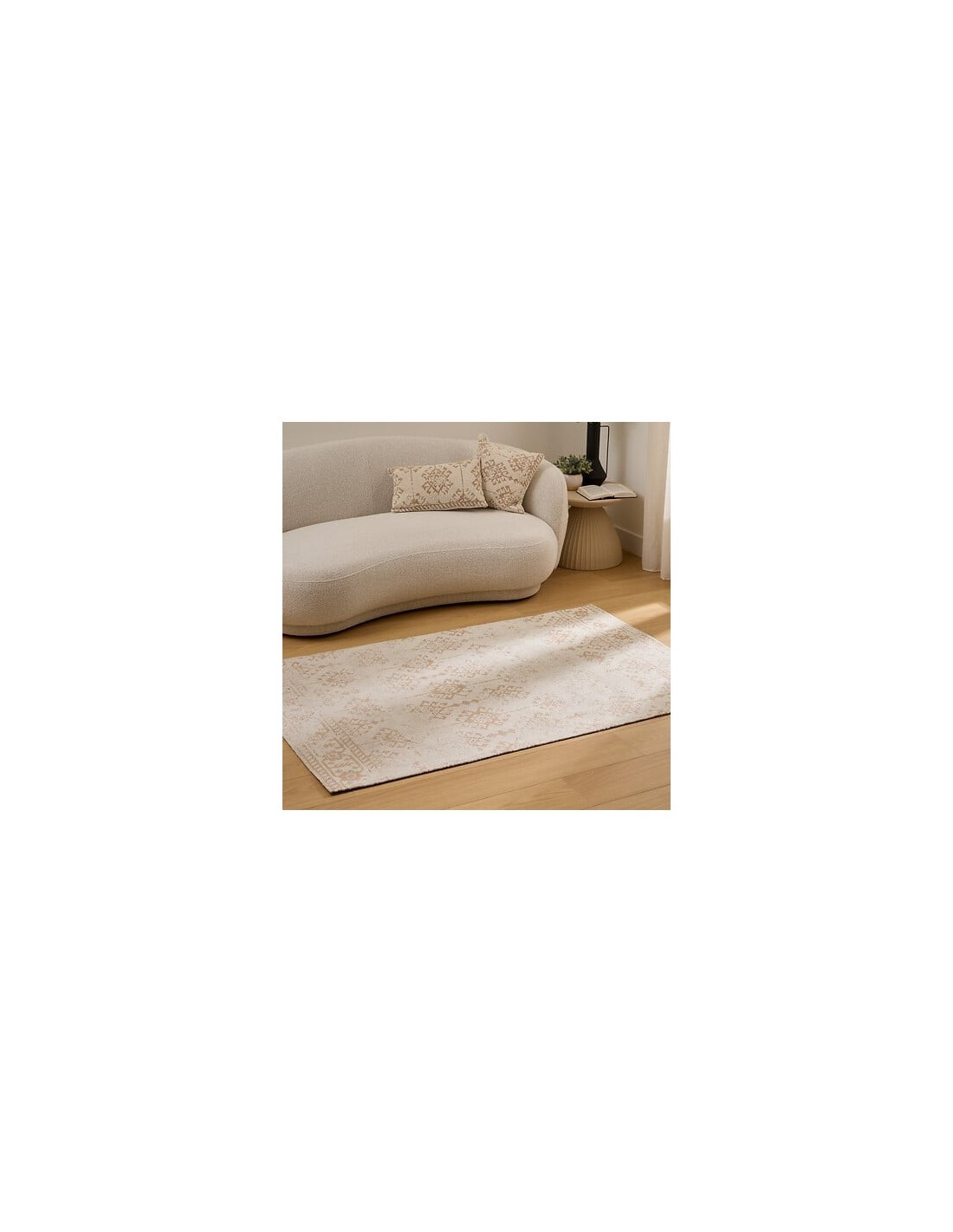 Tappeto Ozel Riccio Lino Beige 120 x 170 cm