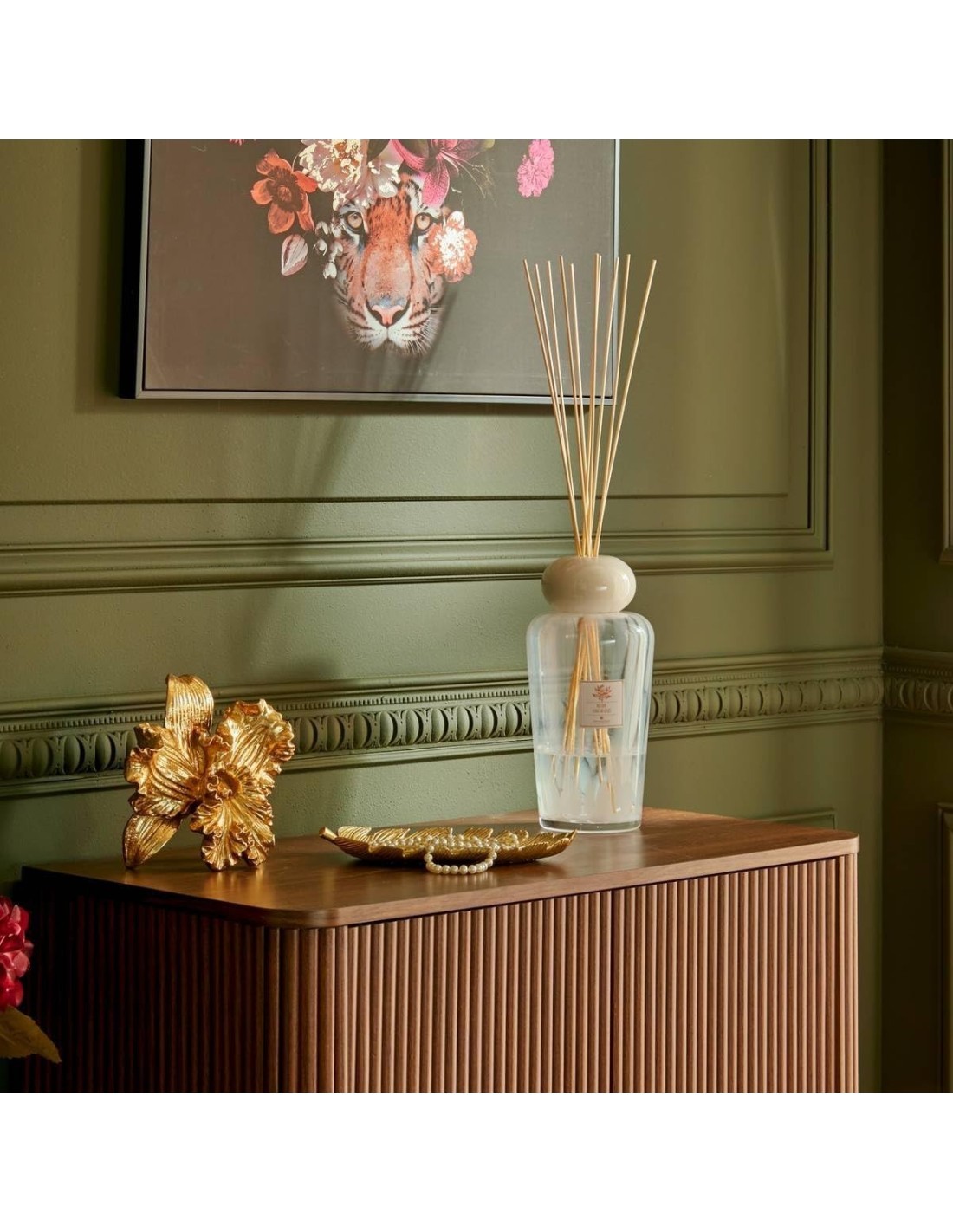 Diffusore Fiori di Loto 500 ml in Vetro con Bacchette