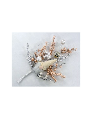 DIETROPORTA CON BACCHE BIANCO/CREMA 40X18CM