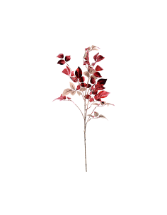 RAMO 8004-08 FOGLIE DI ROSA ROSSE