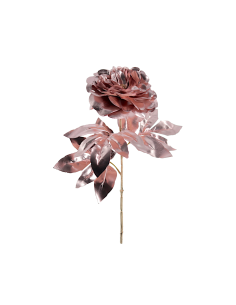 FIORE 8000-76 PEONIA ORO ROSA FOGLIE ROSA