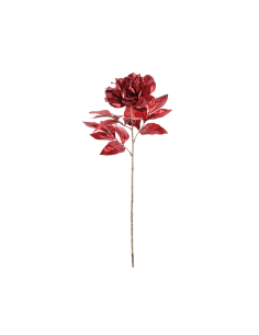FIORE 8000-08 PEONIA ROSSA FOGLIE ROSSE