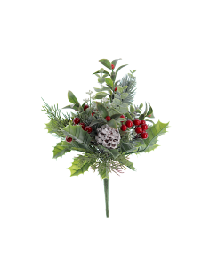 MAZZO NAV2545-09 FOGLIE VERDI PIGNE E BACCHE