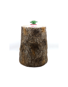 Base per Albero di Natale effetto legno H36,5/31xD27/22cm, Copribase Decorativo Rustico, Accessorio per Alberi Natalizi