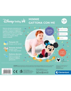 BABY MINNIE GATTONA CON ME, CLEMENTONI DISNEY BABY, PELUCHE INTERATTIVO, GIOCO SVILUPPO MOTORIO, 6+ MESI