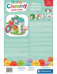 SENSORY WASHING MACHINE, LAVATRICE SENSORIALE CLEMENTONI BABY, CLEMMY, ELEMENTI INTERATTIVI, GIOCO IMITATIVO, BAMBINI 12+ MESI 2