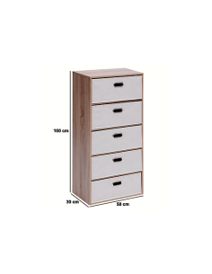 CASSETTIERA 193674 DRESS UP 5 CASSETTI 50X30X100CM