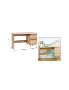 SCRIVANIA 193658 ABANA 120X48X75CM 2 CASSETTI