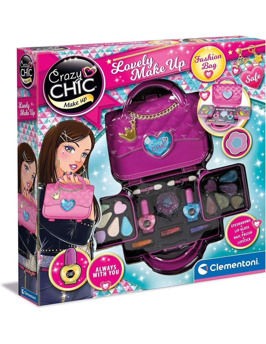 CRAZY CHIC 18743 SET BORSETTA MAKE UP su TreG Ingrosso