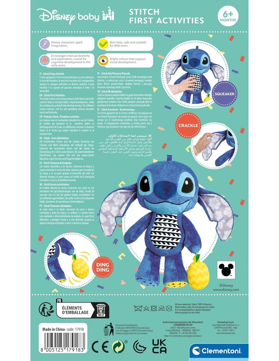 BABY DISNEY 17918 STITCH PRIME ATTIVITA'