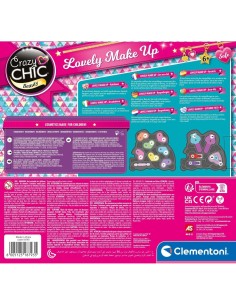 CRAZY CHIC MAKE-UP ARCOBALENO, CLEMENTONI, COFANETTO TRUCCHI, 6+ ANNI, 14X14X10 CM
