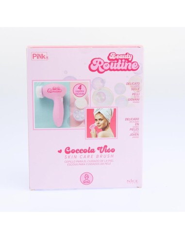 Beauty Routine Coccola Viso – Spazzola Skin Care con 4 Testine Massaggianti