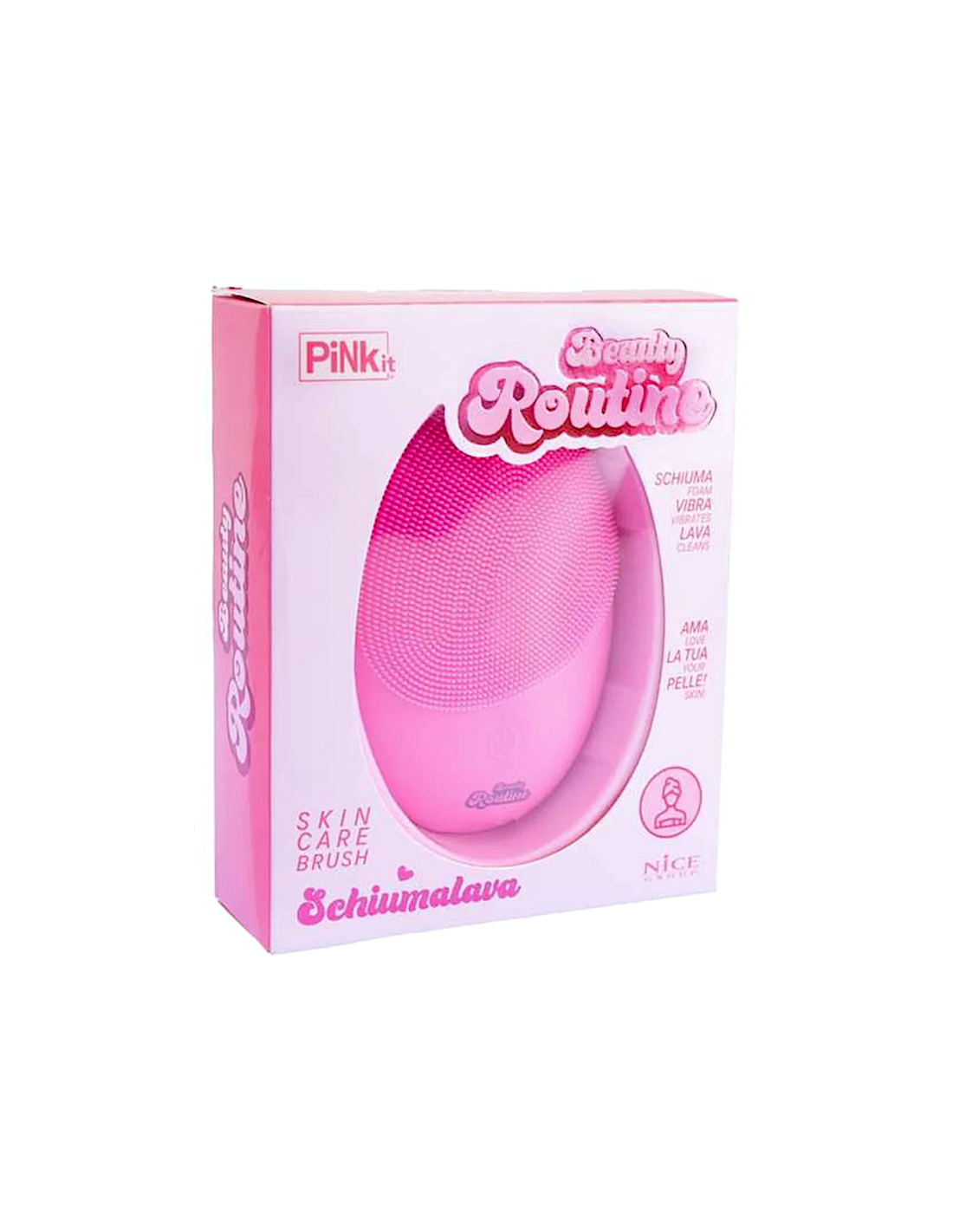 Beauty Routine Schiumalava – Spazzola Viso in Silicone per Pulizia e Massaggio