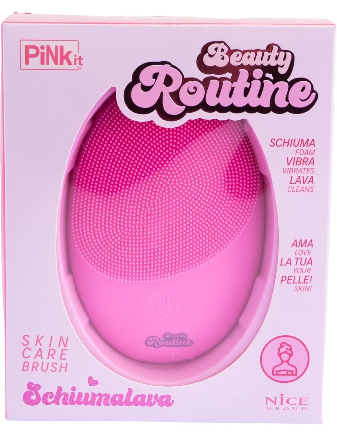 Beauty Routine Schiumalava – Spazzola Viso in Silicone per Pulizia e Massaggio