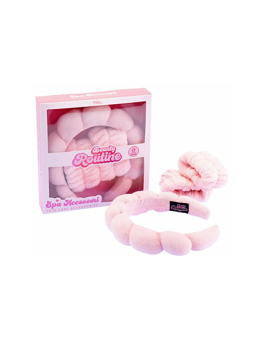 Beauty Routine – SPA Accessori Skincare con Cerchietto e Polsini