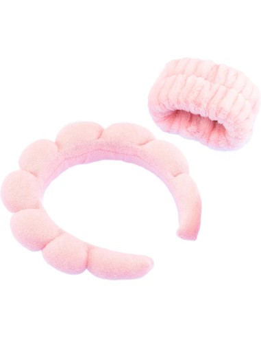 Beauty Routine – SPA Accessori Skincare con Cerchietto e Polsini