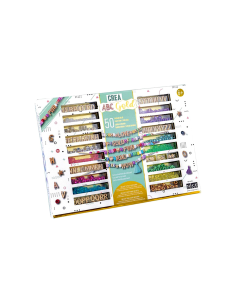 Nice Group – Perline ABC Precious Gold, Kit Creativo con Oltre 300 Perline