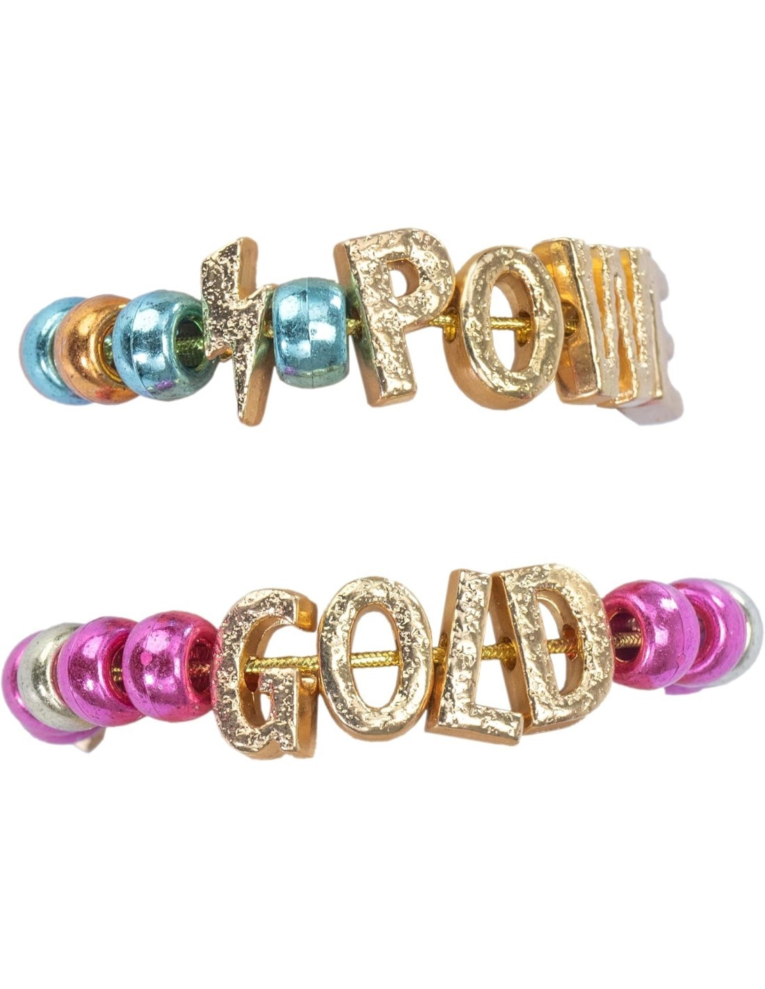 Nice Group – Perline ABC Precious Gold, Kit Creativo con Oltre 300 Perline