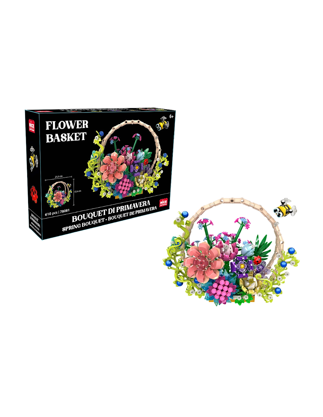 Nice Mattoncini – Bouquet di Primavera con Ape e Coccinella