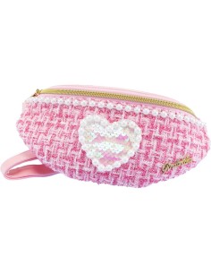 Girabrilla – Marsupio Tweed con Cuore in Paillettes Reversibili Assortiti