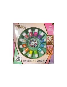 PINKIT Rainbow Nails – Set per Decorare le Unghie Bambini