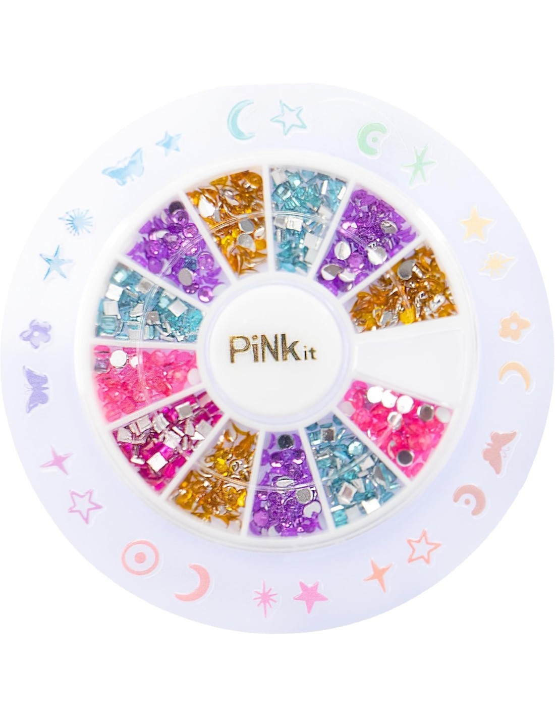 PINKIT Rainbow Nails – Set per Decorare le Unghie Bambini