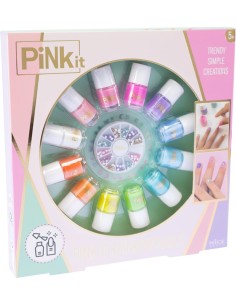 PINKIT Rainbow Nails – Set per Decorare le Unghie Bambini