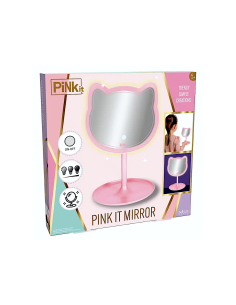 PINKIT Mirror – Specchio da Trucco a Forma di Gatto con Luce LED