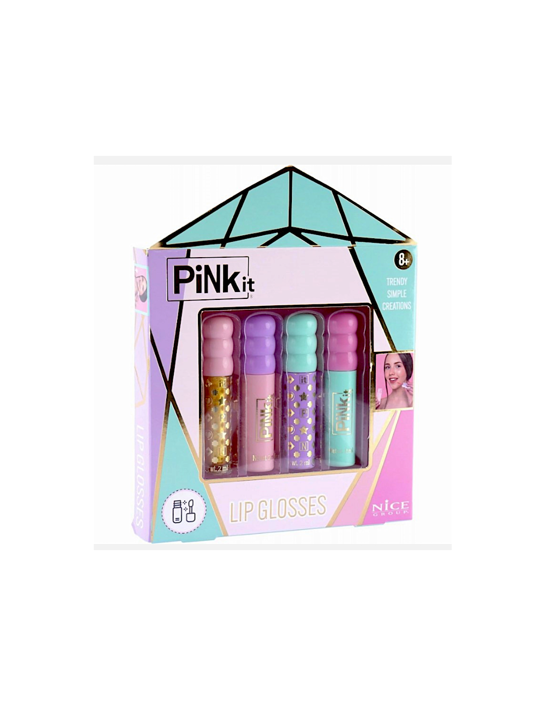 PINKIT Set Lucidalabbra – Kit Make Up Bambina con Gloss Colorati