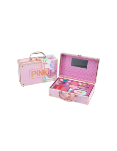 PINKIT Make Up Travel Case – Valigetta Trucco Bambina con Specchio e Accessori