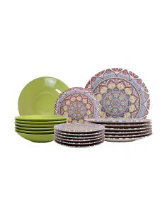 La Porcellana Bianca Servizio Piatti 6 Posti Istanbul – Set 18 Piatti in Maiolica