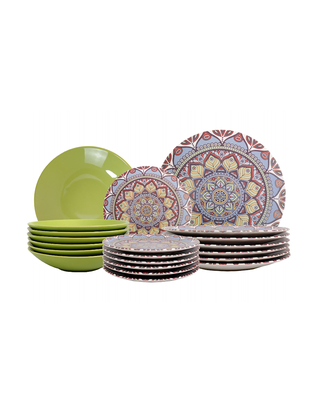 La Porcellana Bianca Servizio Piatti 6 Posti Istanbul – Set 18 Piatti in Maiolica
