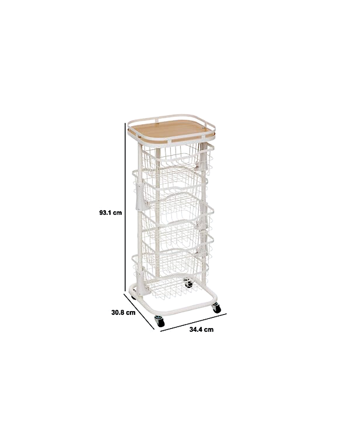 CARRELLO 190191 BALM 5 CESTELLI 35X31X93CM METALLO/MDF