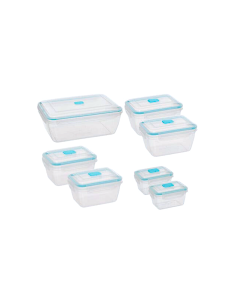 SET 7 CONTENITORI 209243 PLASTICA TRASPARENTE