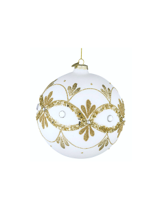 SFERA GARISH 15CM VETRO BIANCO