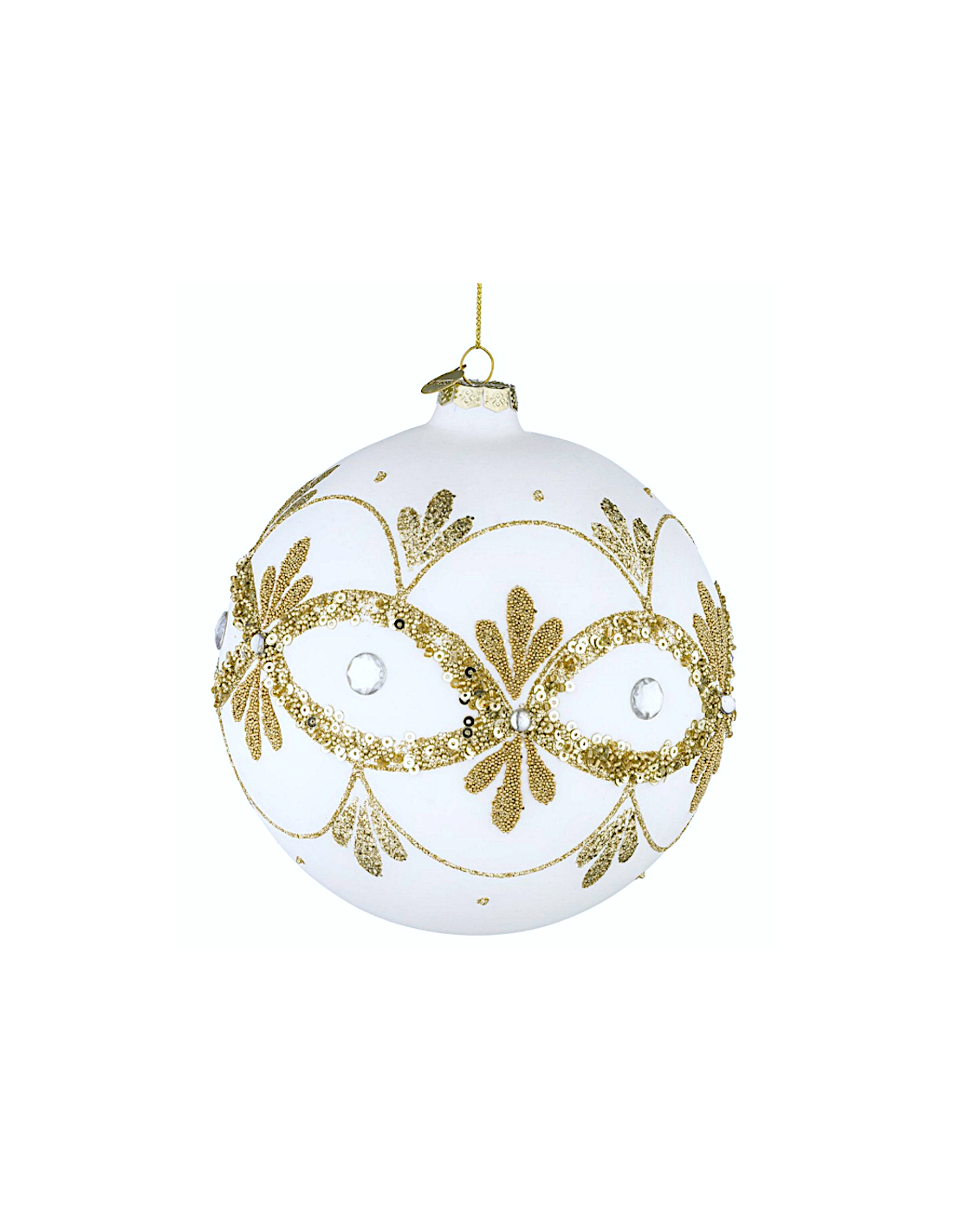 SFERA GARISH 15CM VETRO BIANCO