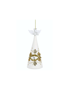 PENDENTE GARISH VETRO BIANCO 19CM CON ANGELO