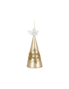 PENDENTE GARISH VETRO CHAMPAGNE 19CM CON ANGELO