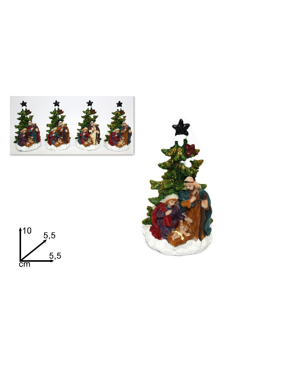 ALBERO CON NATIVITA' 10CM ASSORTITO
