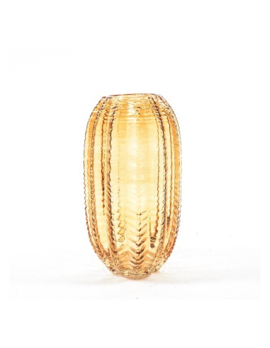 Vaso in Vetro Oro D.15xH28 cm