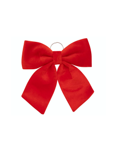 Decorazione pendente fiocco di Natale 40x35cm in velluto rosso - La magia di Natale a casa tua