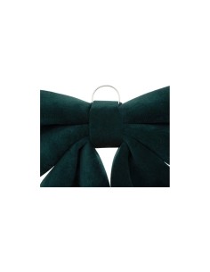 Decorazione pendente fiocco di Natale 40x35cm in velluto verde - La magia di Natale a casa tua 2