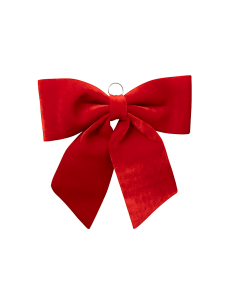 Decorazione pendente fiocco di Natale 70x67cm in velluto rosso - La magia di Natale a casa tua