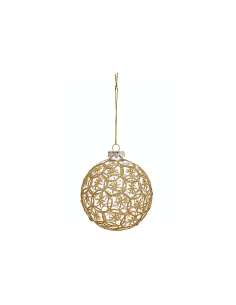 SFERA VETRO 10CM DORATO