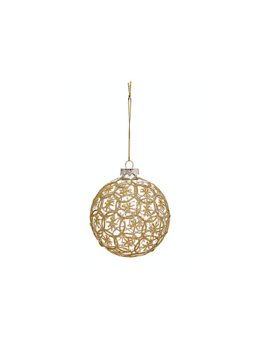 SFERA VETRO 10CM DORATO