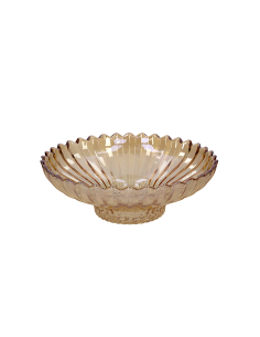 CENTROTAVOLA VETRO AMBRA TONDO CM 31,7X11CM