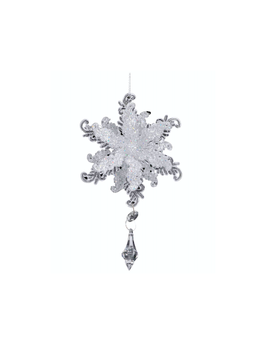 FIOCCO DI NEVE PLASTICA ARGENTO
